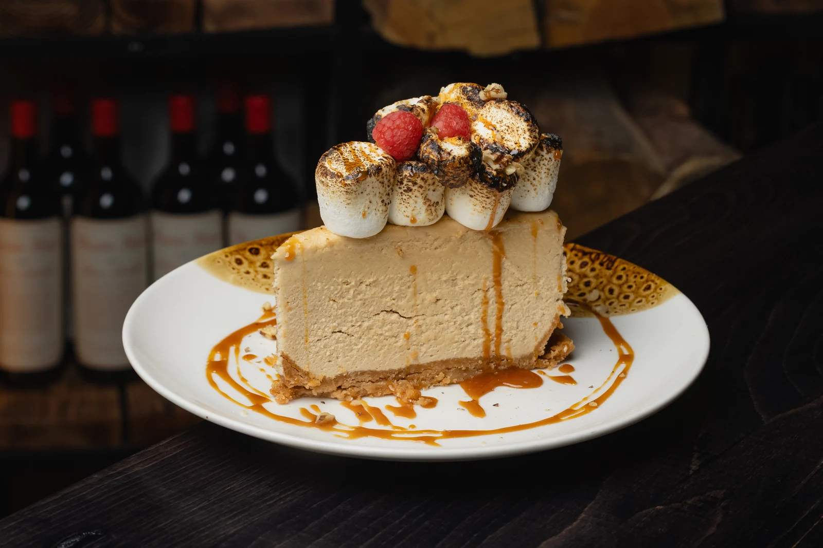 Canelitas cheesecake with toasted marshmallows