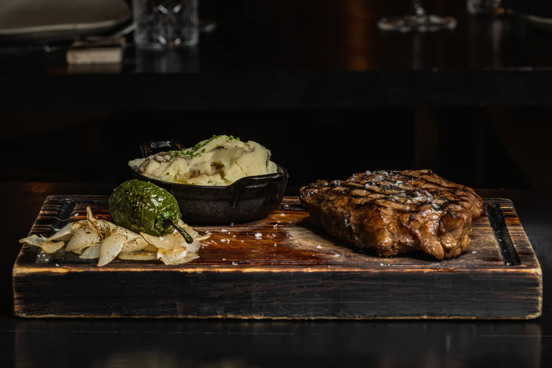 Steak board at Origen Gilbert